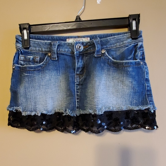 YMI Dresses & Skirts - YMI Denim and Lace Skirt